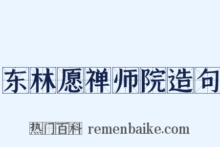 东林愿禅师院造句是什么意思的图片